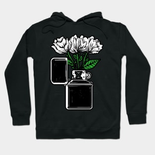 white rose lighter Hoodie